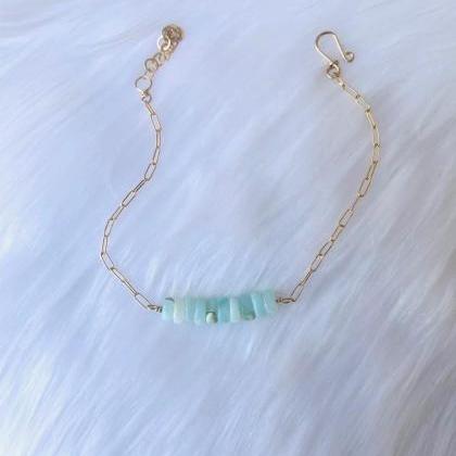 Peruvian Opal Necklace; Freshwater Pearls; 14k..