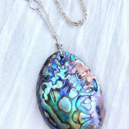 Abalone Shell Necklace- Sea Shell Jewelry -..