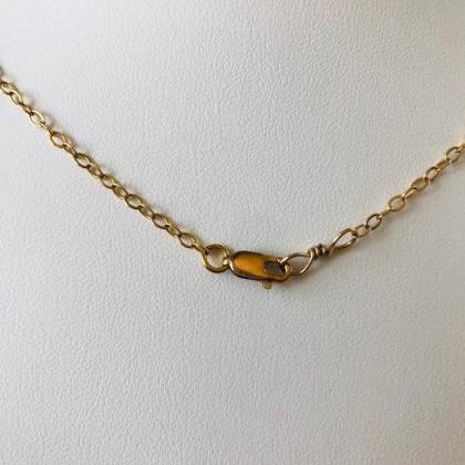 Amethyst Crystal Necklace; 14k Gold Filled;..