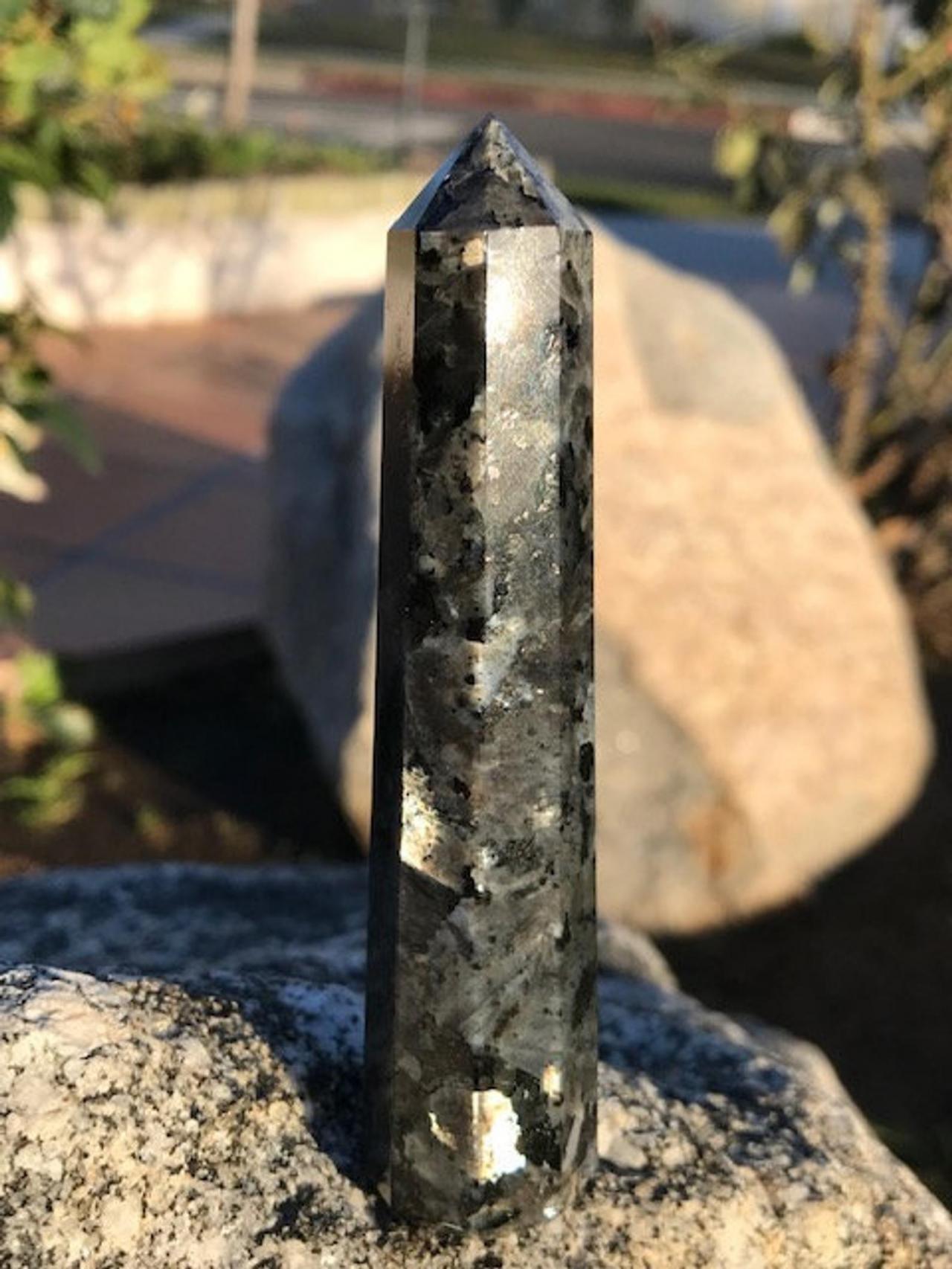 Larvikite Crystal Towers; Flashy Larvikite Crystal; Metaphysical; Healing Crystals; Gemstone Larvikite Obelisk