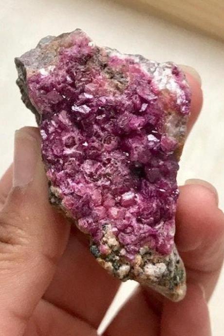 Pink Cobalto Calcite Specimen; Pink Calcite; Rare Crystals; Pink Druzy; Pink Gemmy Cobalto Calcite; Healing Crystals