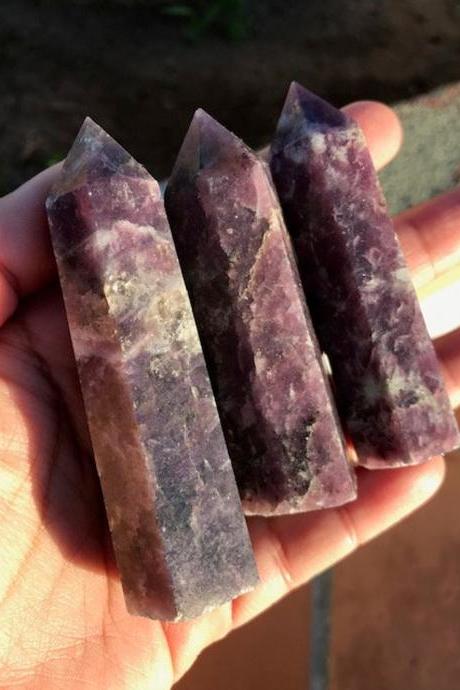 Lepidolite Crystal Towers; Lepidolite Obelisk; Healing Crystals; Metaphysical Crystals; Crystal Lepidolite; Lepidolite; Purple Lepidolite